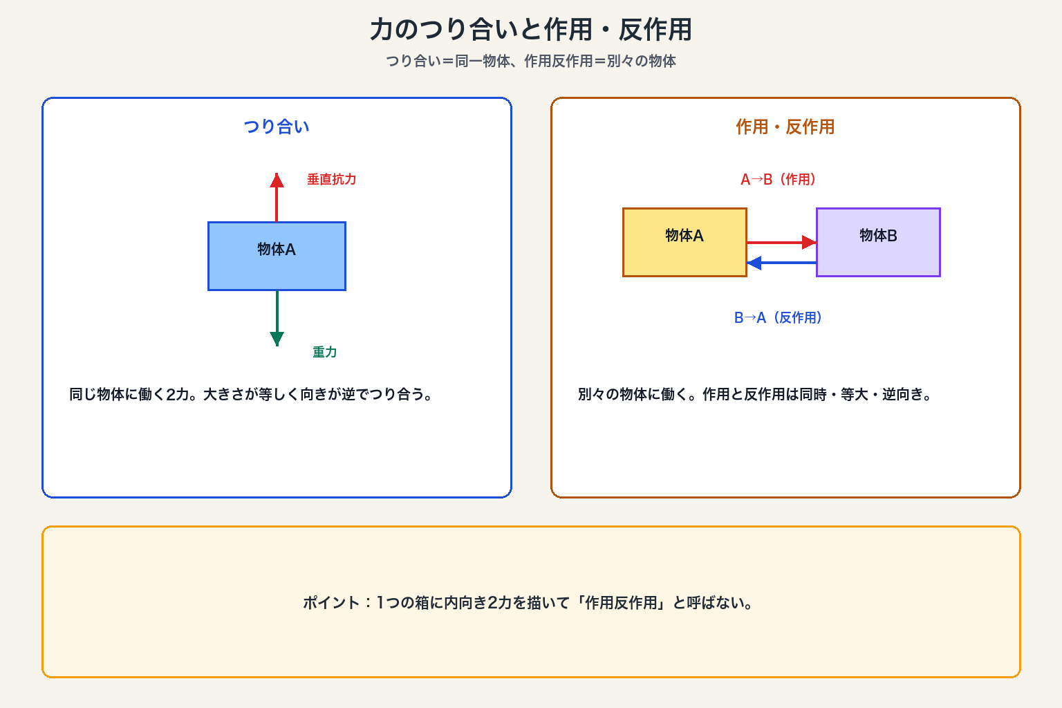 つり合いと作用・反作用